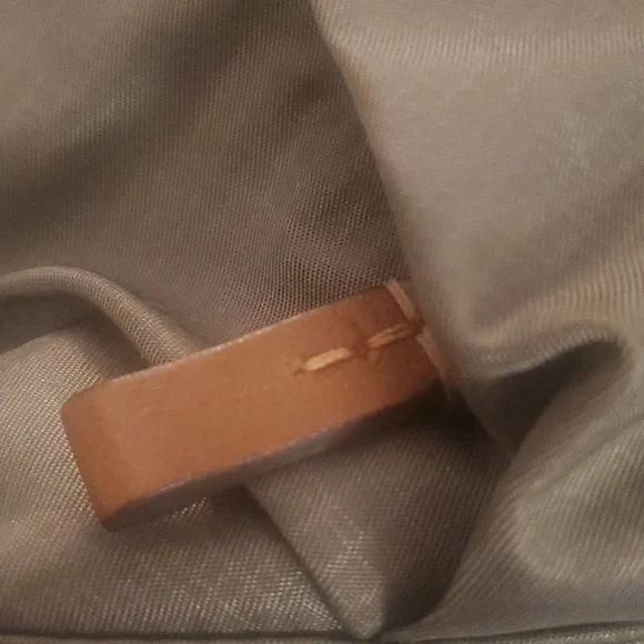 TUMI Olive Gray Ruffled Tote Bag - Picture 3 of 8